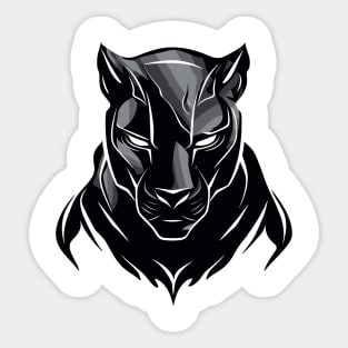 panther black head t-shirt Sticker